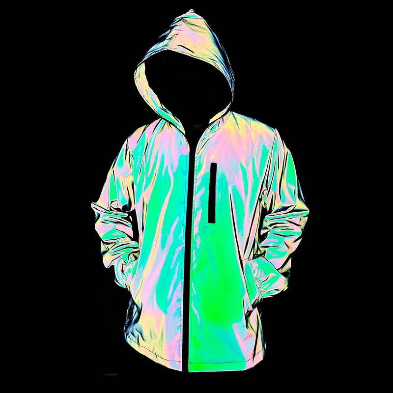 Hooded Long Sleeve Full Zip Casual Streetwear Jacket