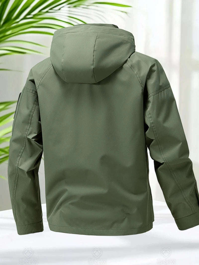 Hooded Zip-Front Softshell Jacket