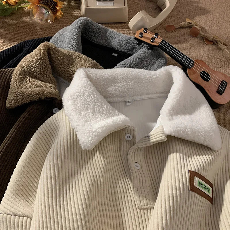 Stand Collar Half Zip Long Sleeve Casual Pullover Sweatshirt
