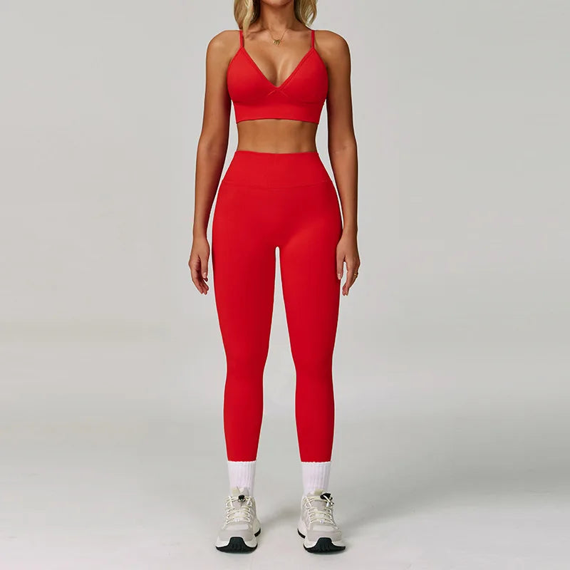Women's Bra And Leggings Yoga Set For Workout Outfits