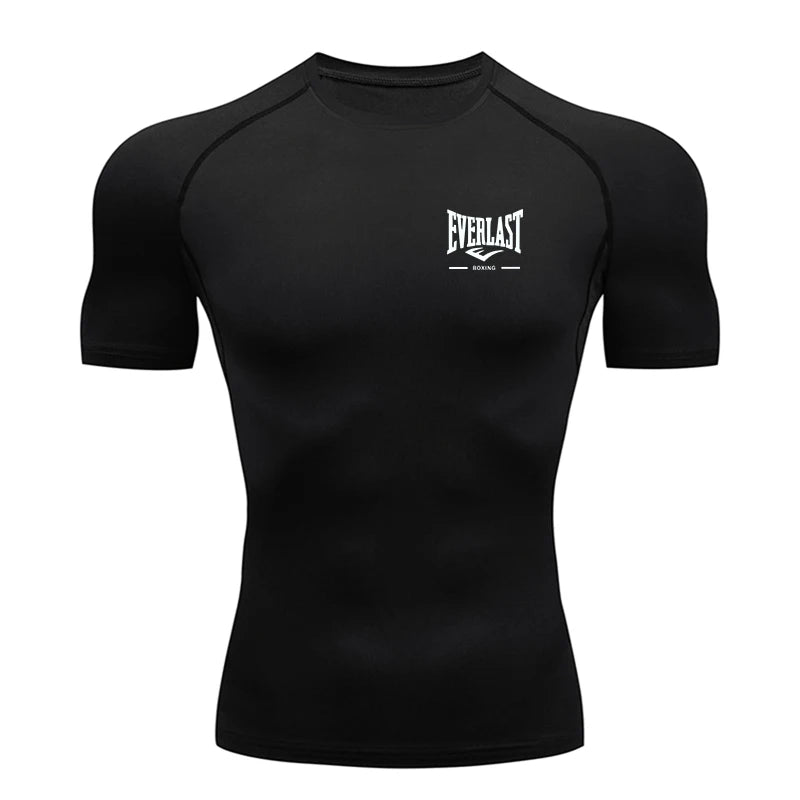 Fitted Crew Neck Short Sleeve Compression T Shirt
