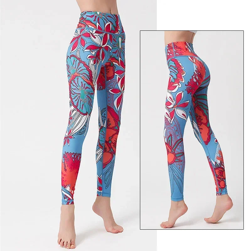 Women's Printed High-Waist Workout Leggings