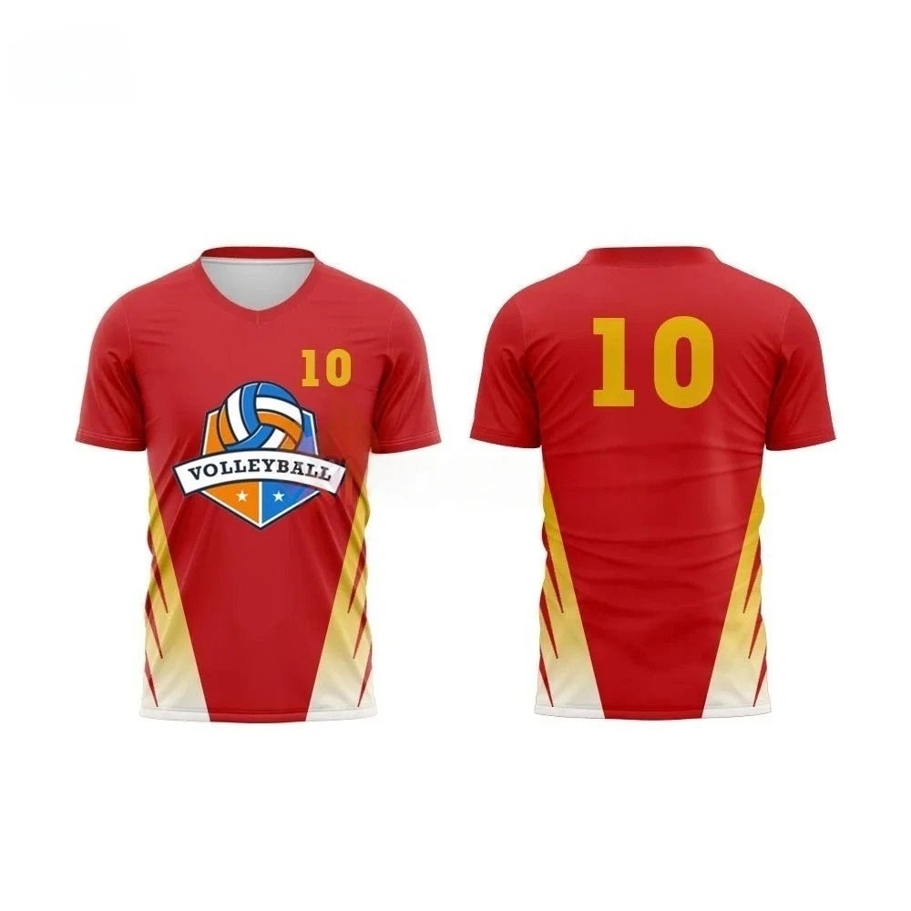 Volleyball Graphic Short Sleeve Crew Neck Sports T Shirt