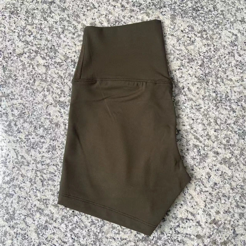 Women's High Waist Nylon Blend Biker Shorts with Colour Options