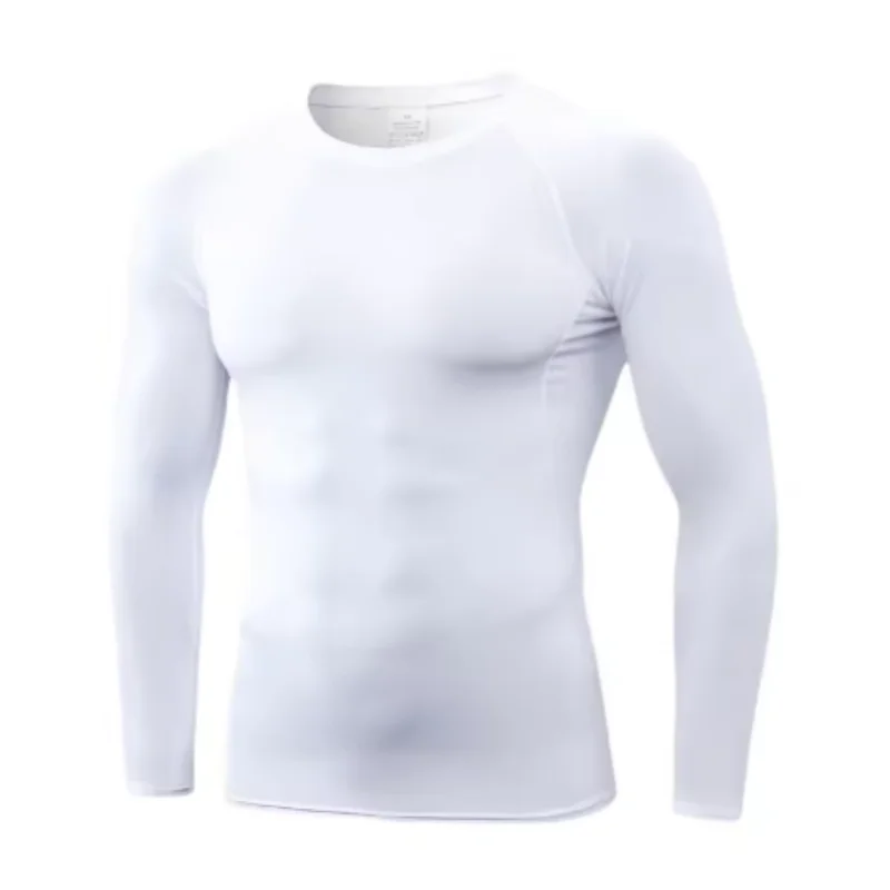Fitted Crew Neck Long Sleeve Compression T Shirt