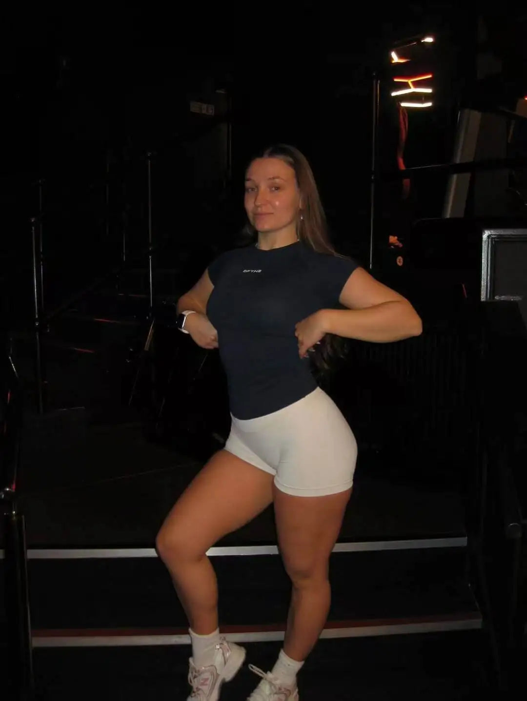 Women's Crew Neck Fitted Short Sleeve T-shirt For Workout Outfits