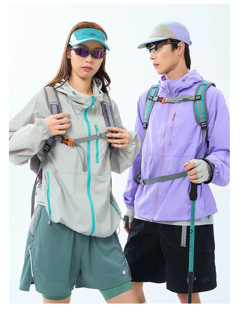 Lightweight Hooded Hiking Windbreaker Jacket for Trail Wear