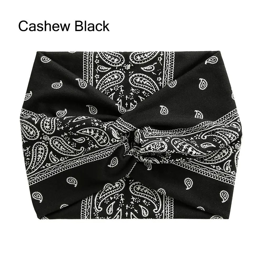 Wide Twist Front Fabric Headband in Solid and Printed Styles