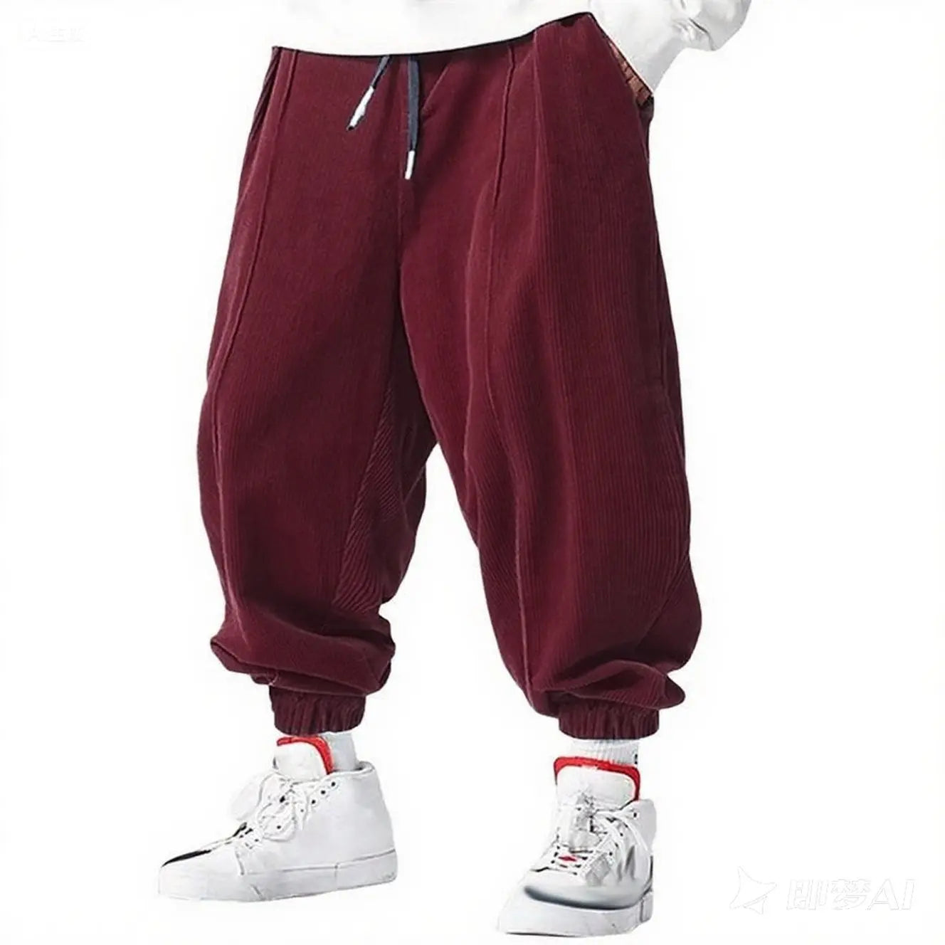 Full Length Loose Fit Casual Streetwear Drawstring Pants