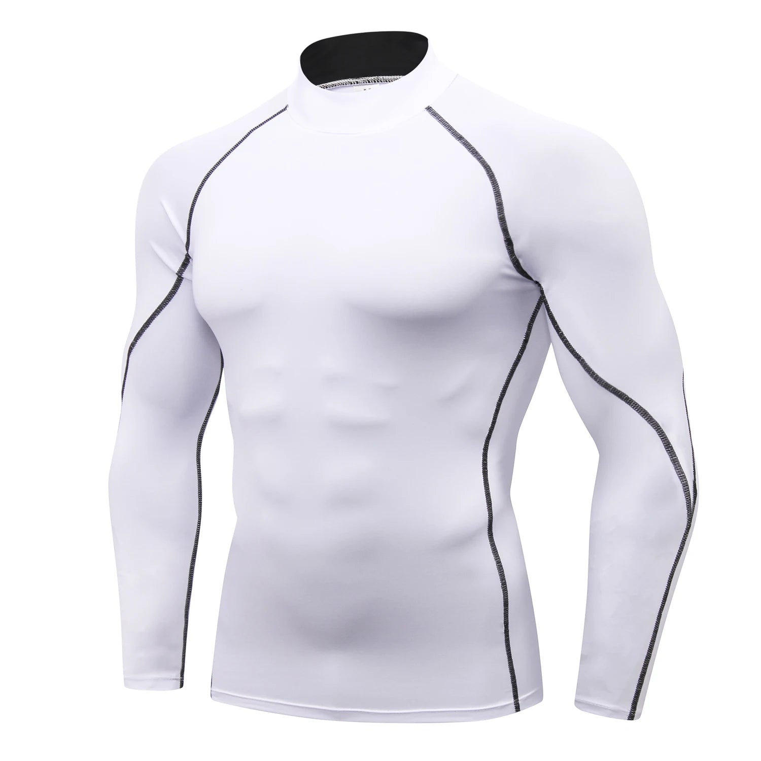 Fitted Crew Neck Long Sleeve Compression T Shirt