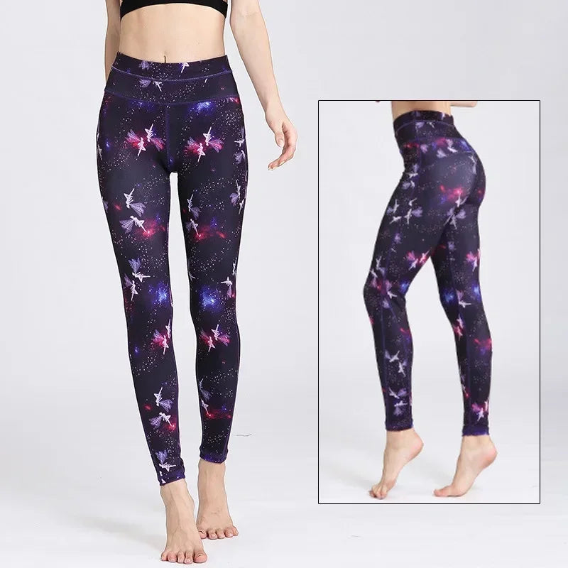 Women's Printed High-Waist Workout Leggings