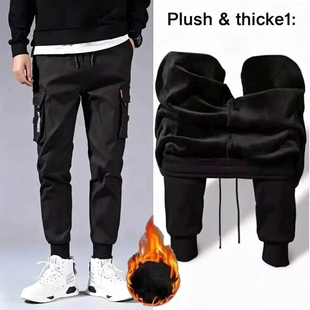 Men's Multi Pocket Elastic Waist Casual Cargo Pants