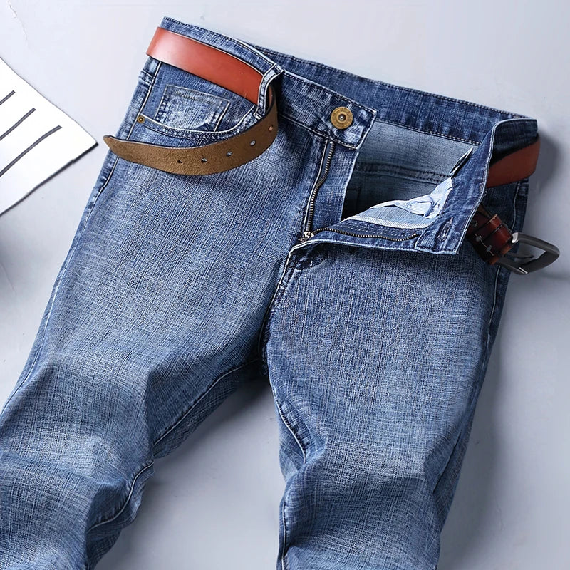 Men's Straight Leg Denim Jeans for Casual Everyday Wear