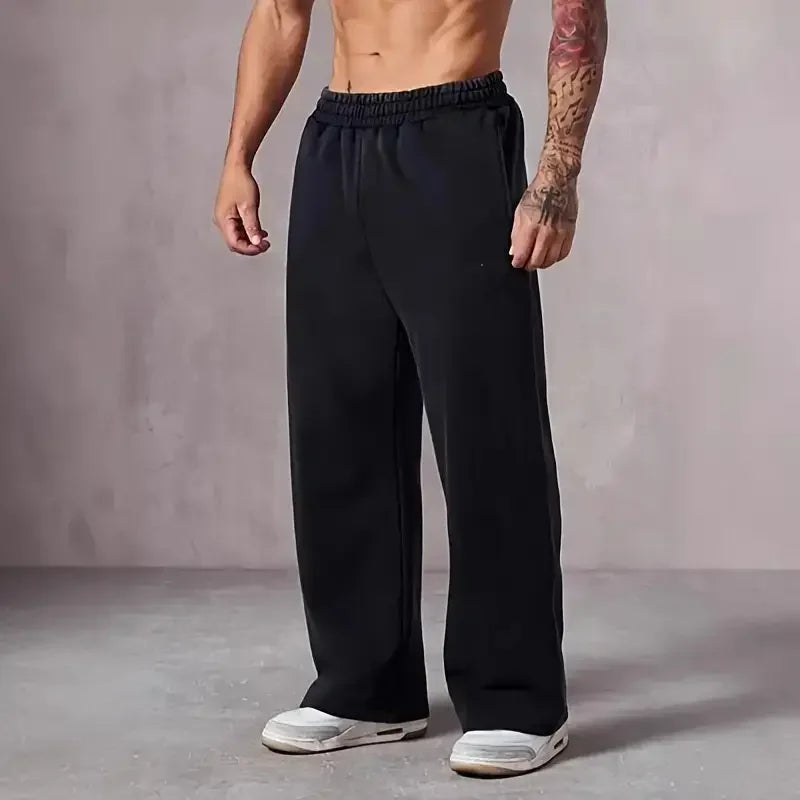 Men's Graphic Print Loose Fit Casual Pants For Everyday Wear