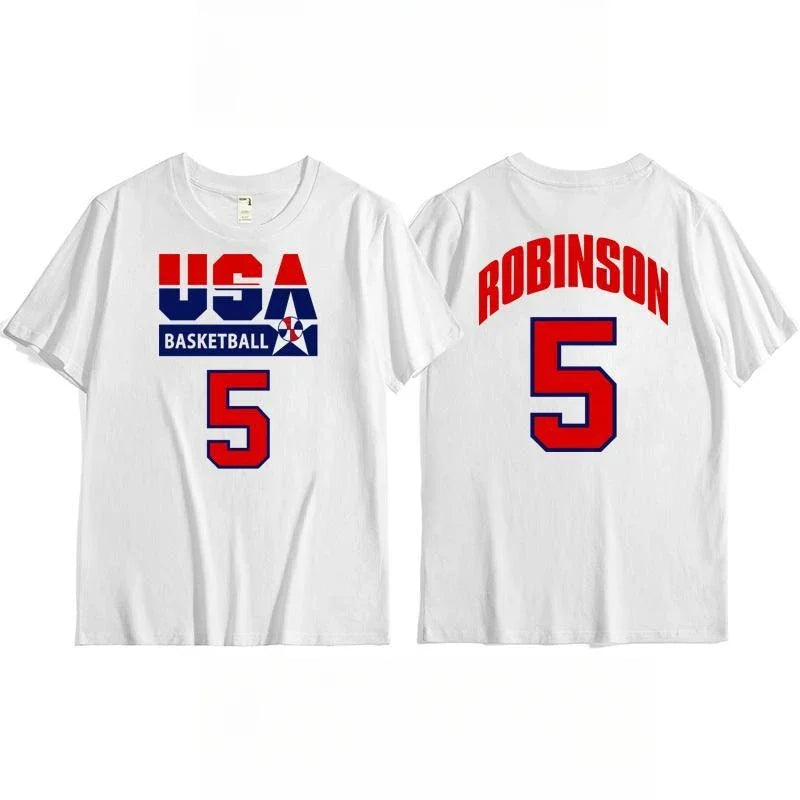 USA Basketball Number Short Sleeve T-shirt For Sports Outfits