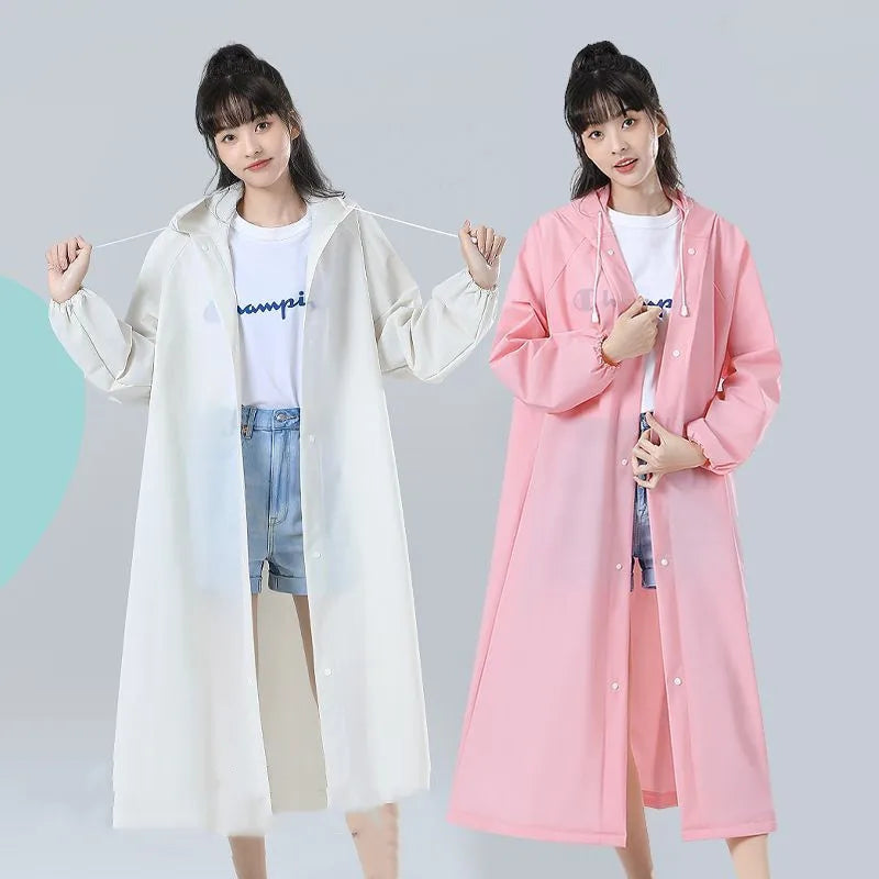 Long Hooded Front Opening Jacket for Layering over Outfits
