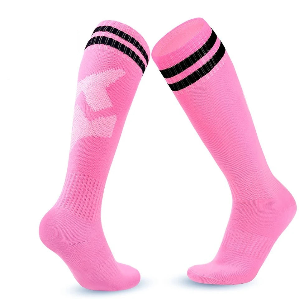 Striped Cuff Football Socks with Adult and Child Size Options