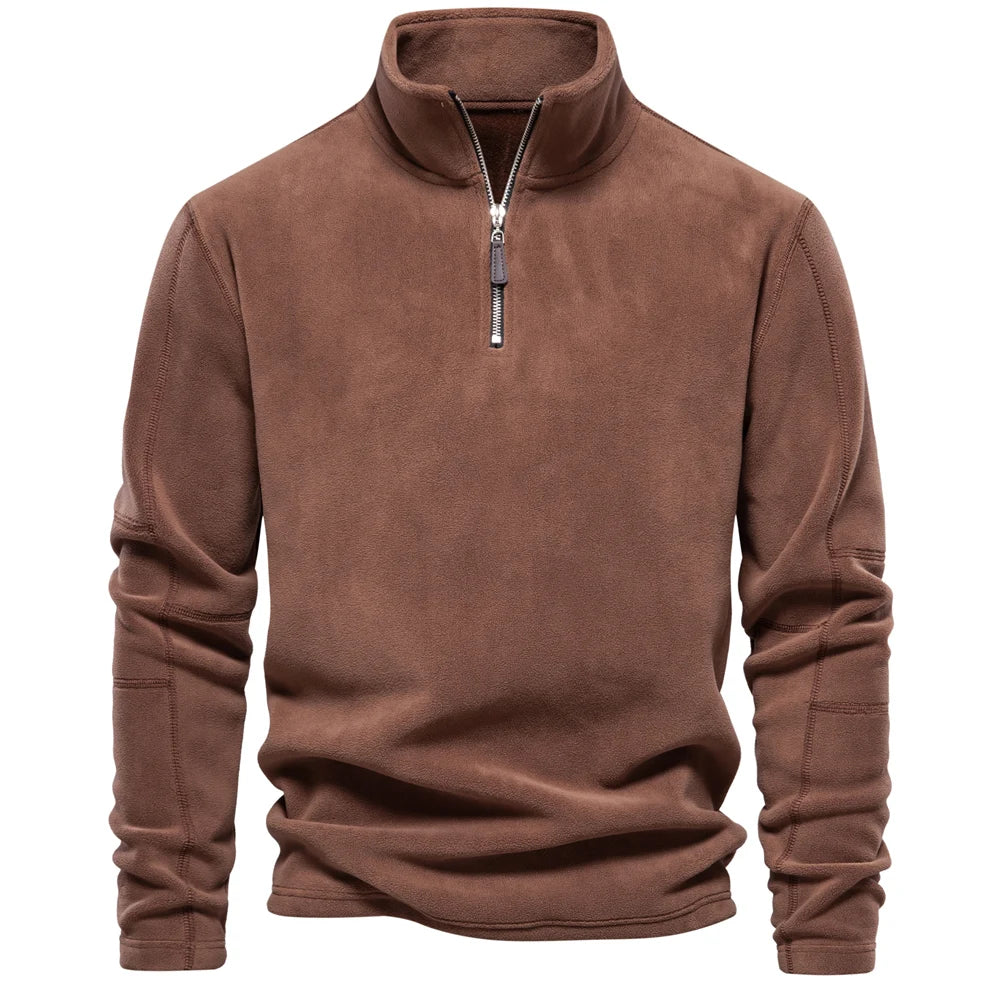 Men's Quarter-Zip Fleece Long-Sleeve Pullover