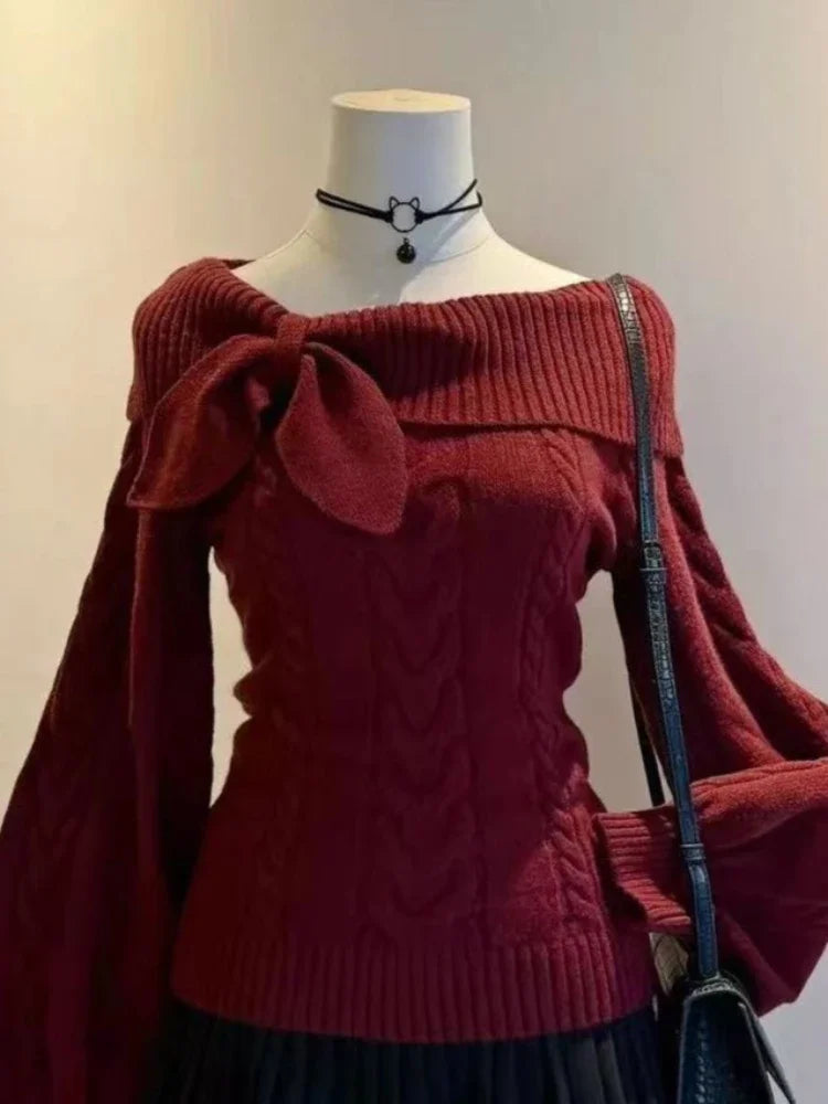 Women's Plain Crew Neck Long Sleeve Sweater Casual Knit Layer