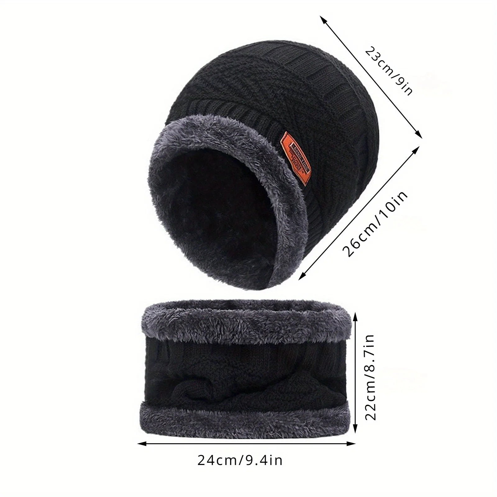 Winter Knitted Beanie Hat Scarf and Touchscreen Gloves Adult Accessory Set