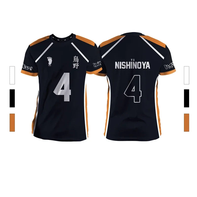Anime Number Volleyball Short Sleeve T-shirt For Sports Outfits