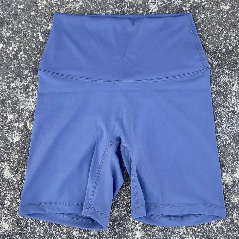 Women's High Waist Nylon Blend Biker Shorts for Yoga and Training