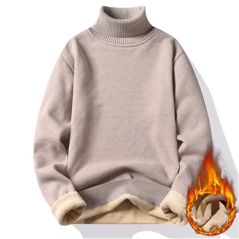Men's Turtleneck Long Sleeve Knit Sweater