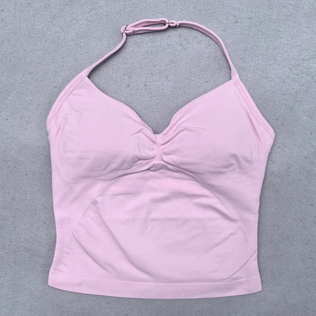 Women's Longline Tank And Shorts Yoga Set For Workout Outfits