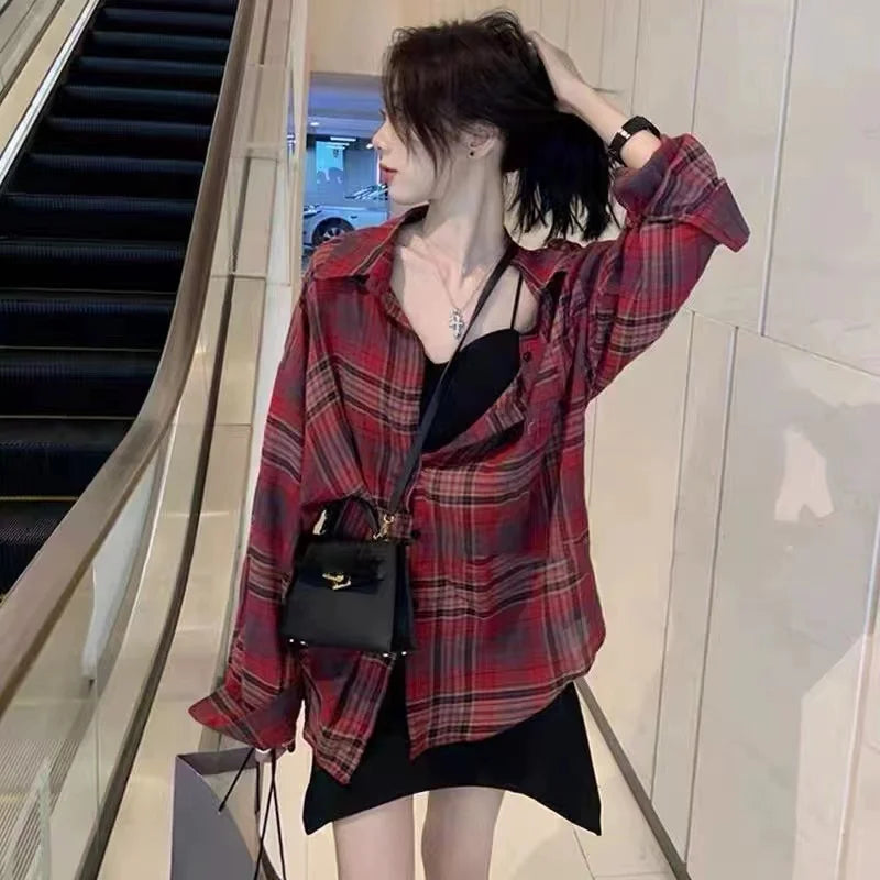 Women's Checked Long Sleeve Shirt