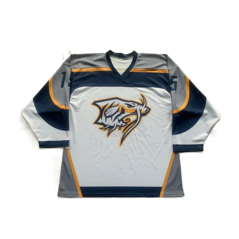 Nashville Hockey Graphic Long Sleeve Jersey For Sports Outfits