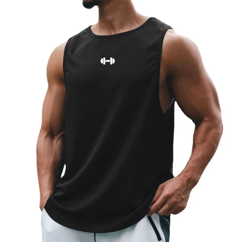 Curved Hem Training Sleeveless Tank Top For Sports Outfits