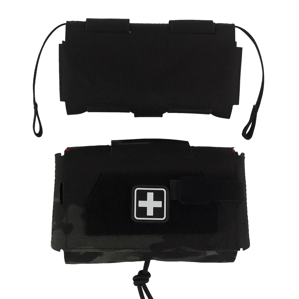 Compact MOLLE Outdoor Utility Pouch with Organizer Panel