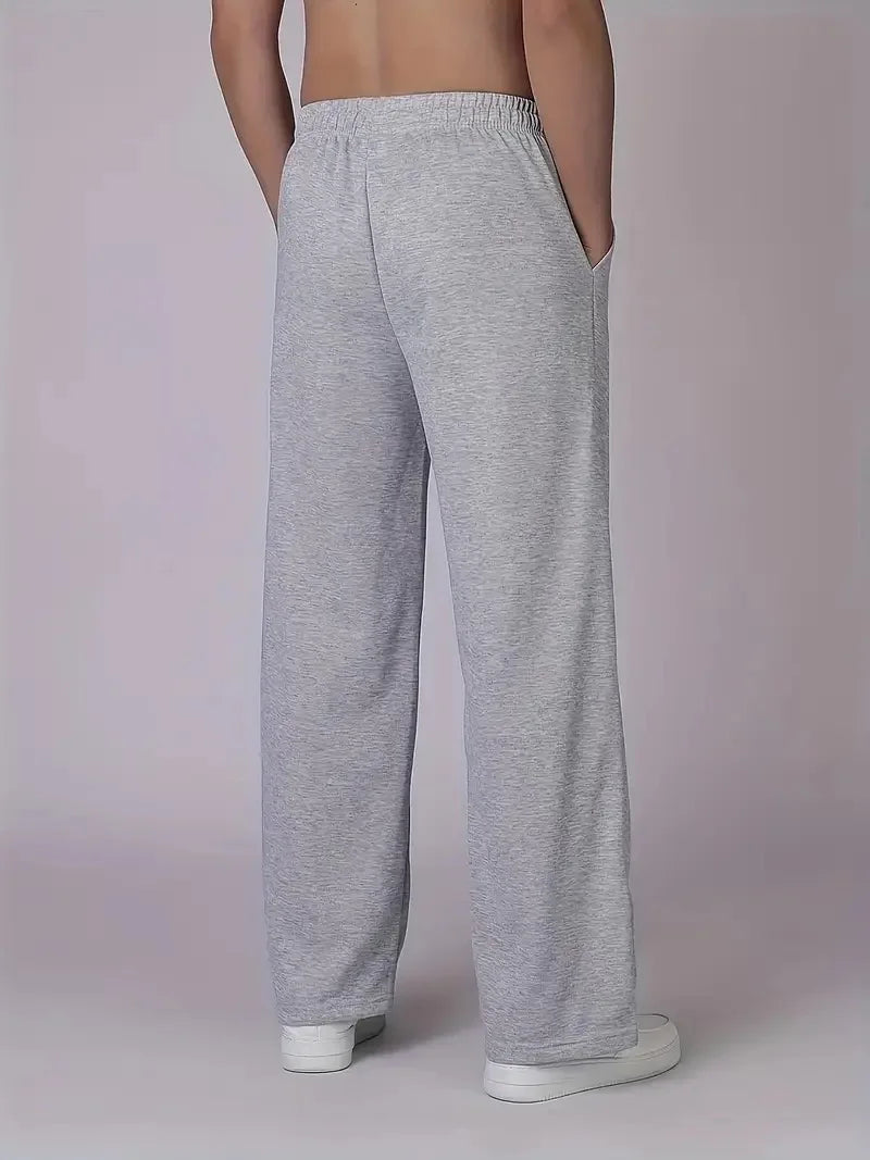 Men's Graphic Print Loose Fit Casual Pants For Everyday Wear