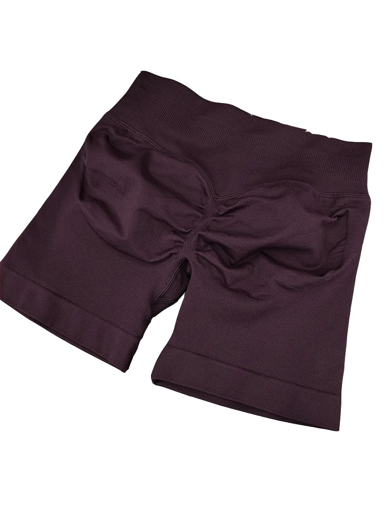 Women's Scrunch Back Nylon Blend Shorts for Yoga and Gym Training