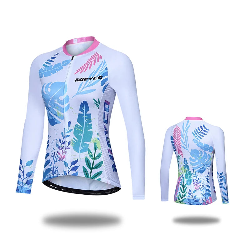 Women Cycling Jersey Long Sleeve Breathable Lightweight Spring Autumn Road Bike Top