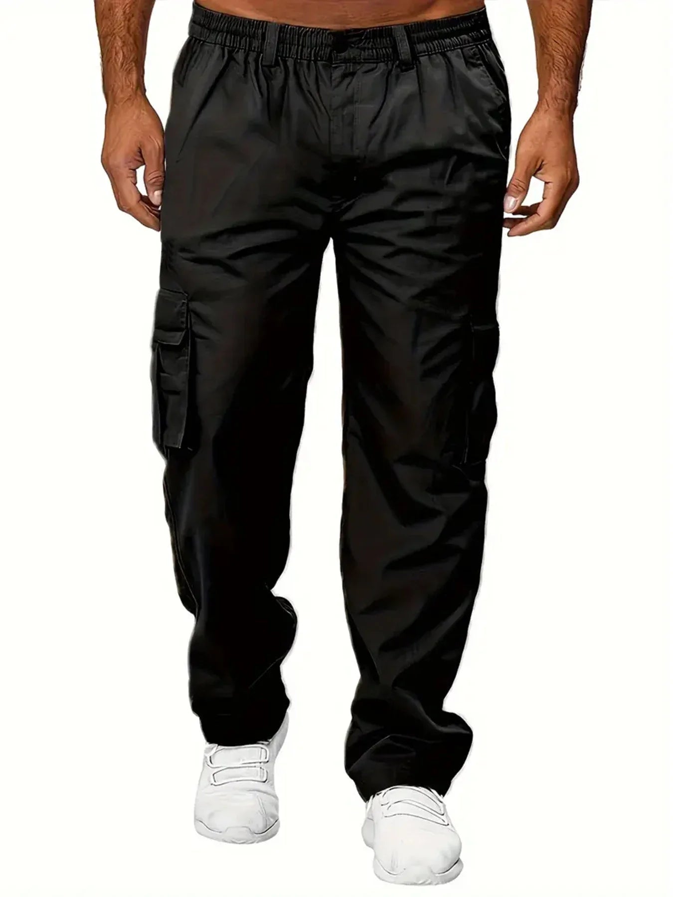 Men's Multi Pocket Elastic Waist Casual Cargo Pants