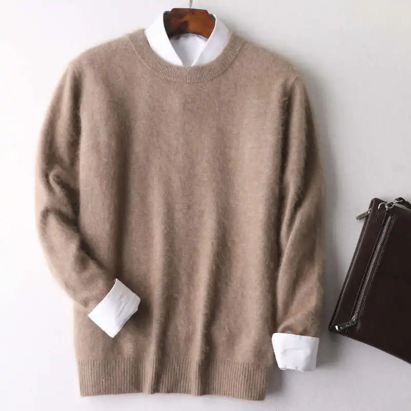 Men's Plain Long Sleeve Knit Sweater