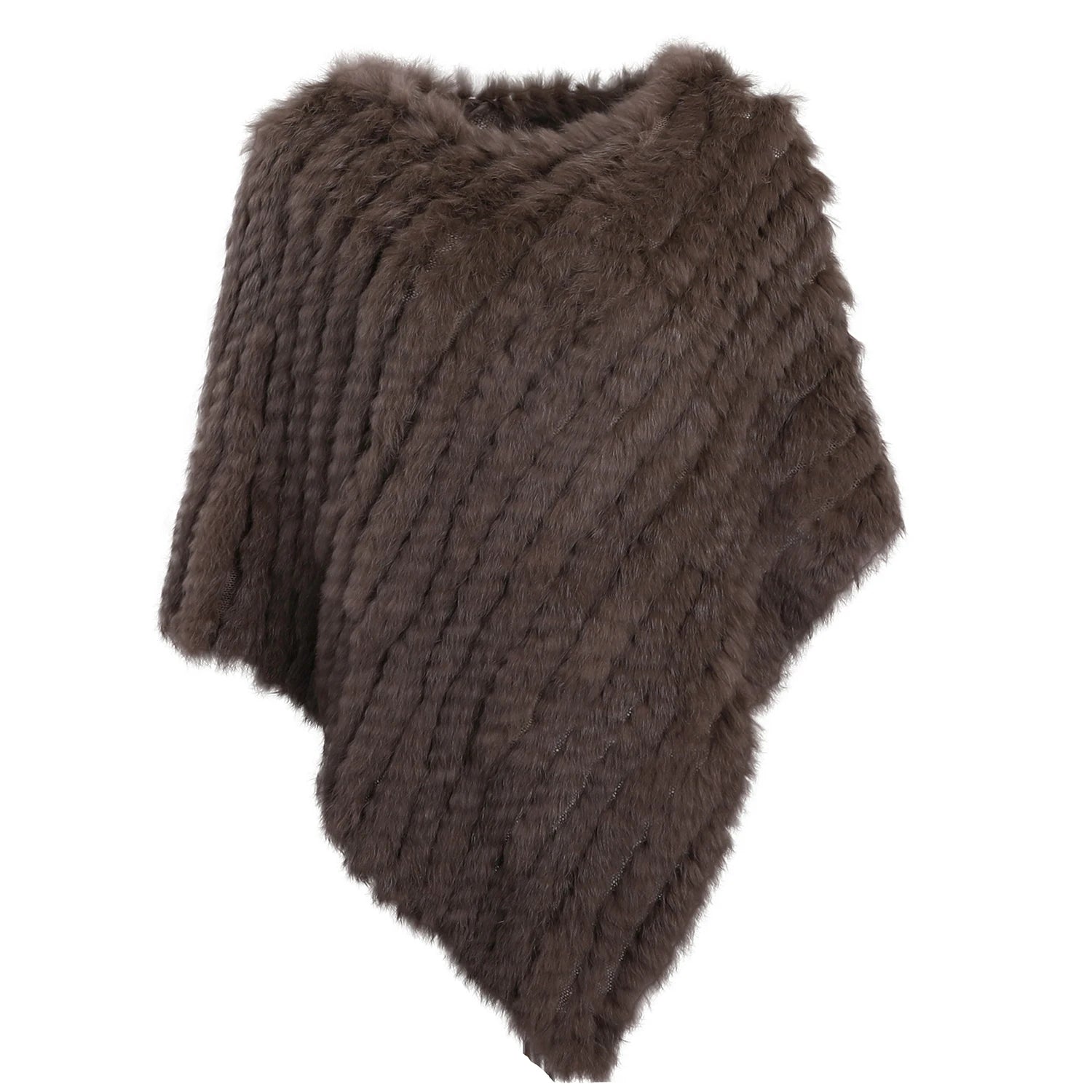 Textured Pointed Hem Poncho for Layering over Outfits