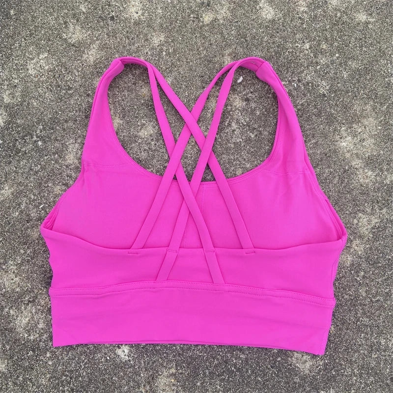 Women's Thin Strap Cross Back Sports Bra