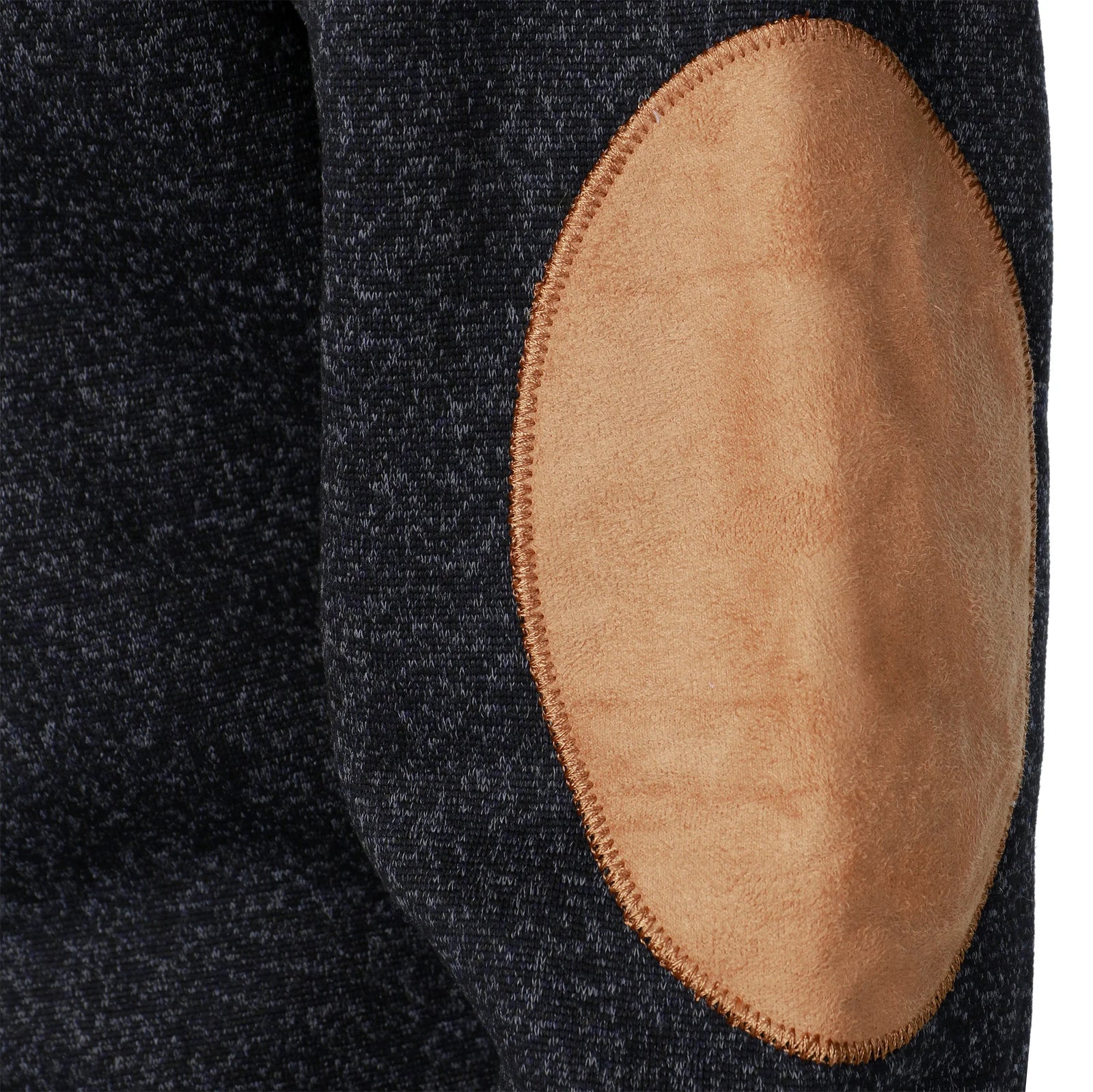 Men's Elbow Patch Quarter Zip Knit Sweater