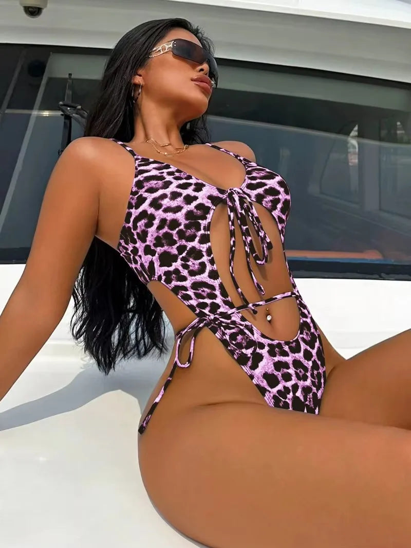 Women's Cutout Strappy Swimwear with One and Two Piece Styles