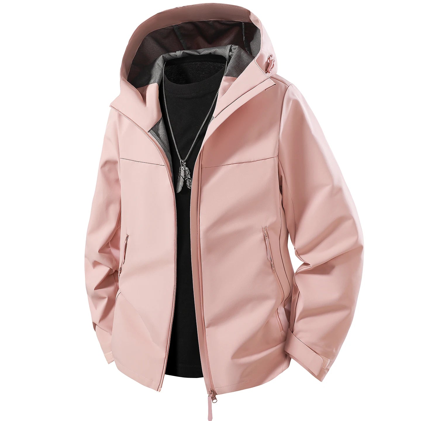 Unisex Waterproof Oil-Resistant Hiking Jacket for Outdoor Use