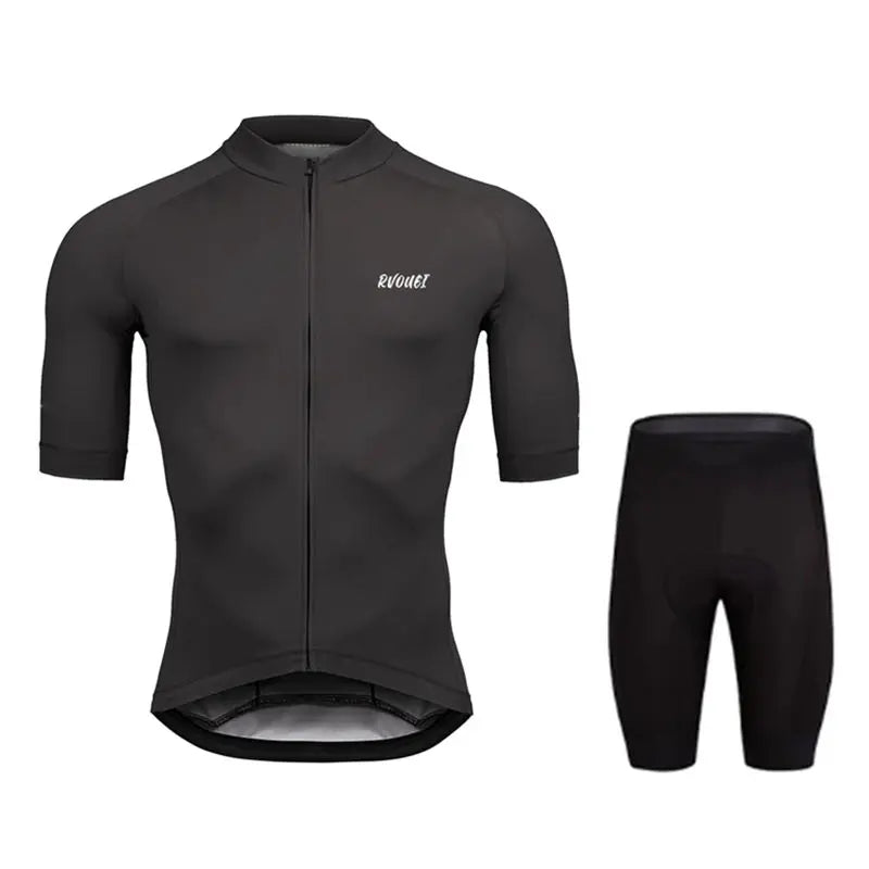 Men's Short Sleeve Cycling Jersey Set with Polyester and Spandex Bottoms