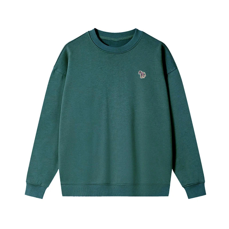 Embroidered Long Sleeve Pullover Casual Sweatshirt for Layering