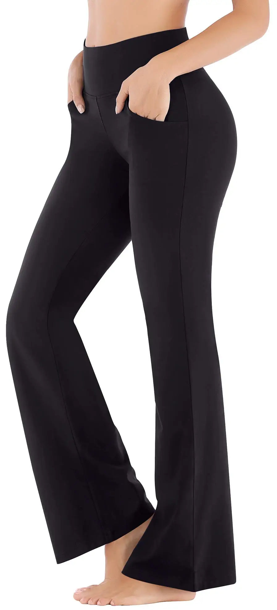 Women's Side Pocket Flared Leggings For Workout Outfits