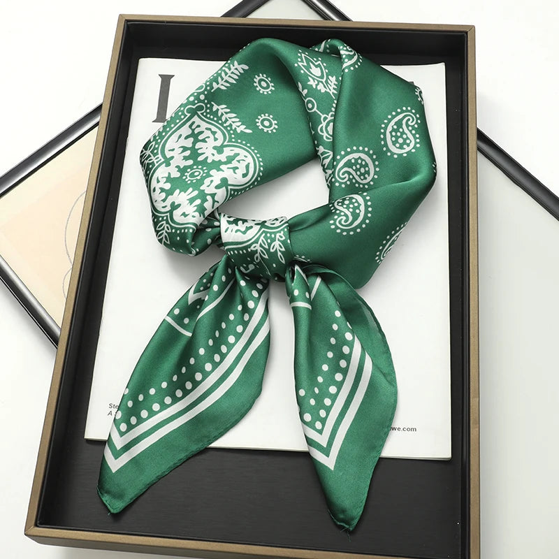 Floral Print Large Square Scarf for Draped Wrap Styling