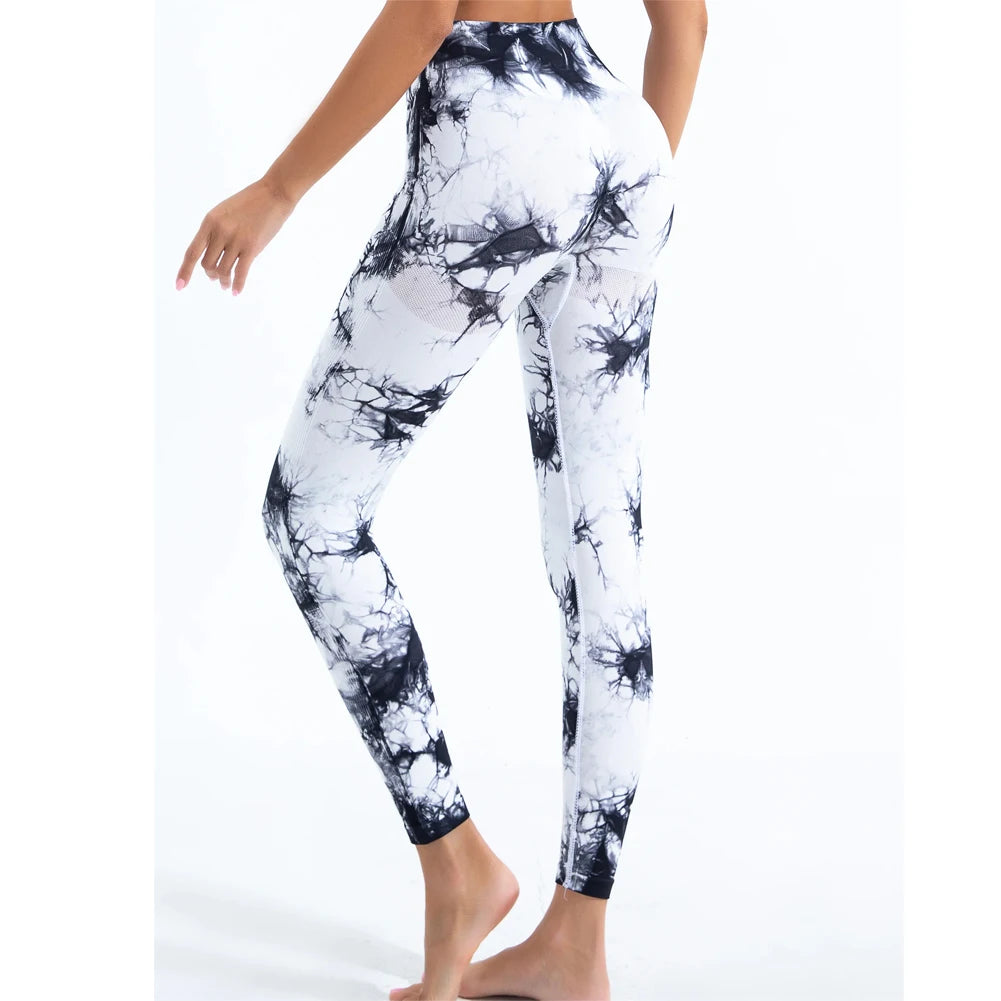 Women's Tie Dye Full Length Leggings For Workout Outfits