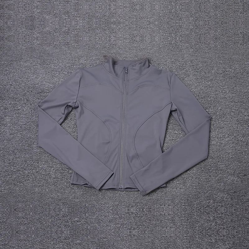 Long-Sleeve Zip-Front Workout Jacket