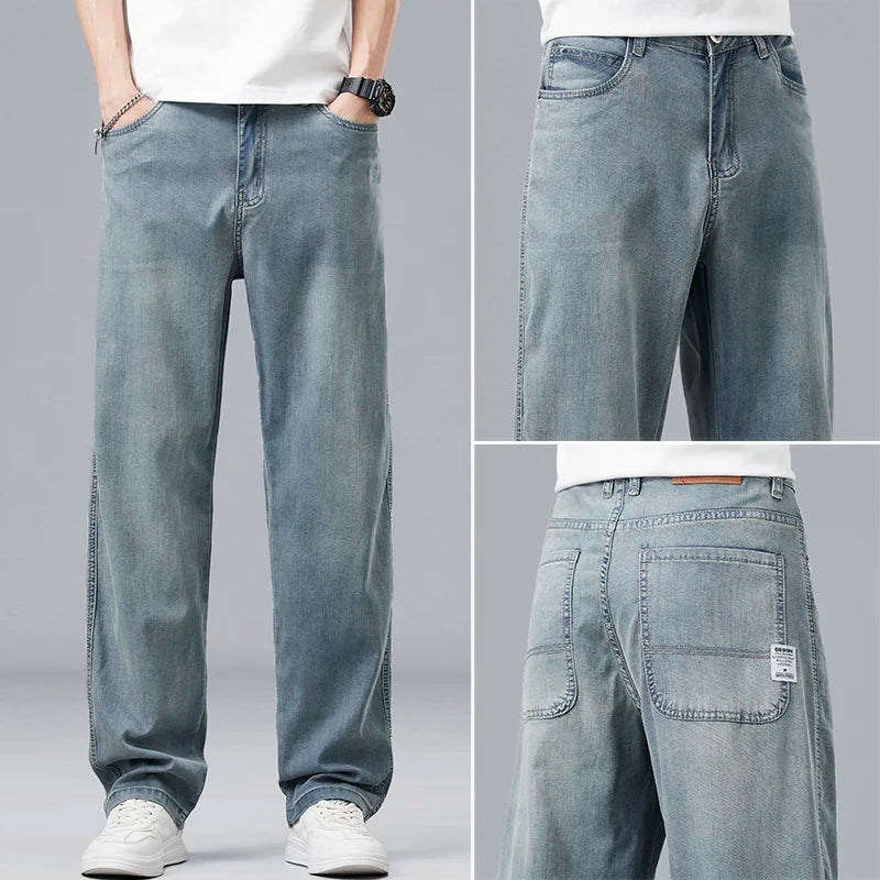 Men's Straight Leg Denim Jeans for Casual Everyday Wear