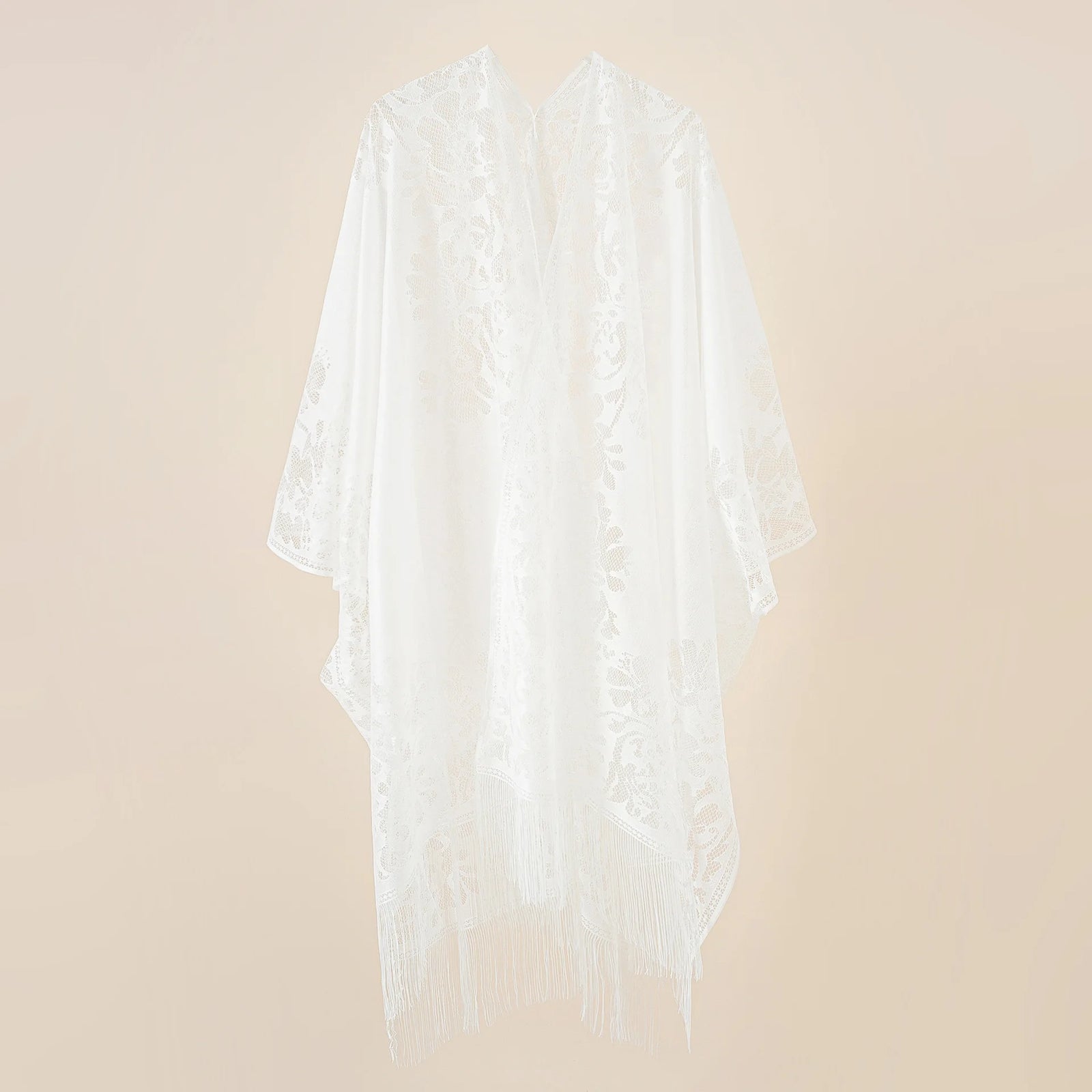 Long Lace Open Front Cardigan for Layering over Outfits